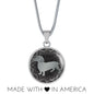 Black-Grey Dachshund Silhouette Necklace D18 - Dufauna - Topfauna