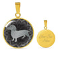 Black-Grey Dachshund Silhouette Necklace D18 - Dufauna - Topfauna