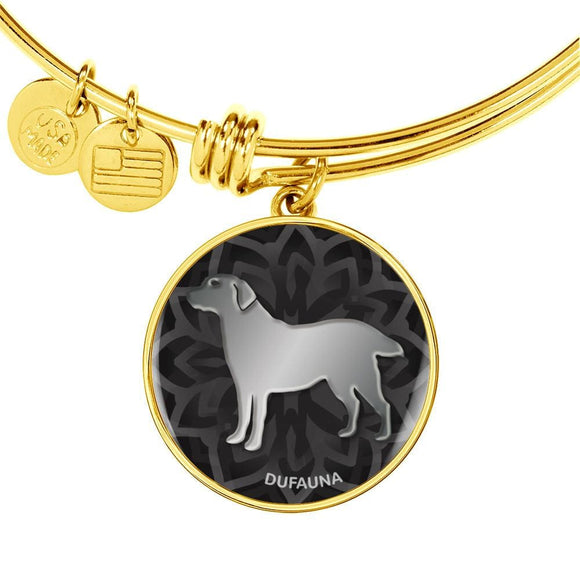 Black Labrador Silhouette Bangle Bracelet D18 - Dufauna - Topfauna