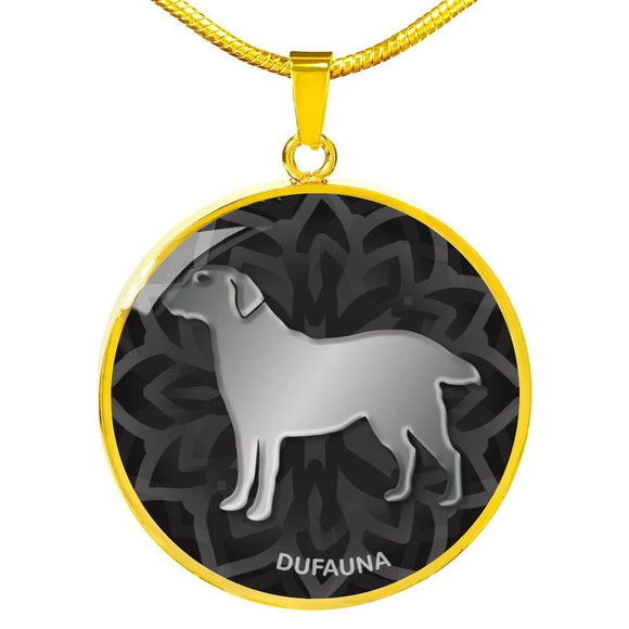 Black Labrador Silhouette Necklace D18 - Dufauna - Topfauna