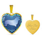 Blue Corgi Silhouette Heart Necklace D17 - Dufauna - Topfauna