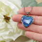 Blue Corgi Silhouette Heart Necklace D17 - Dufauna - Topfauna
