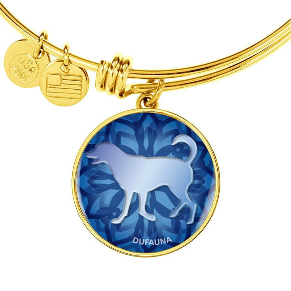 Blue Dog Silhouette Bangle Bracelet D18 - Dufauna - Topfauna