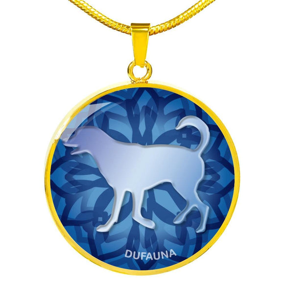 Blue Dog Silhouette Necklace D18 - Dufauna - Topfauna