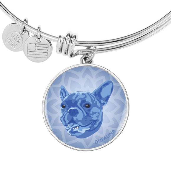Blue French Bulldog Bangle Bracelet - Dufauna - Topfauna