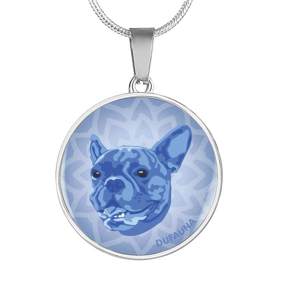 Blue French Bulldog Necklace D1 - Dufauna - Topfauna