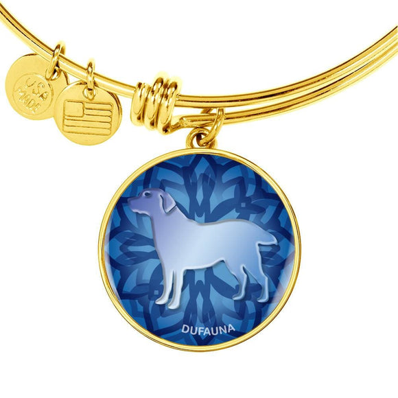 Blue Labrador Silhouette Bangle Bracelet D18 - Dufauna - Topfauna