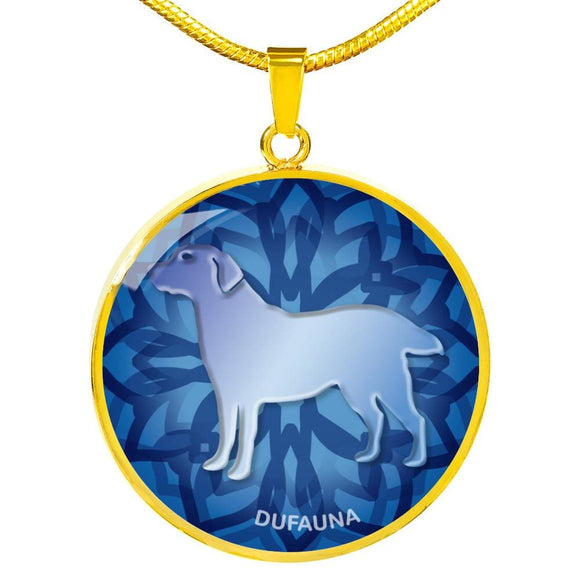Blue Labrador Silhouette Necklace D18 - Dufauna - Topfauna