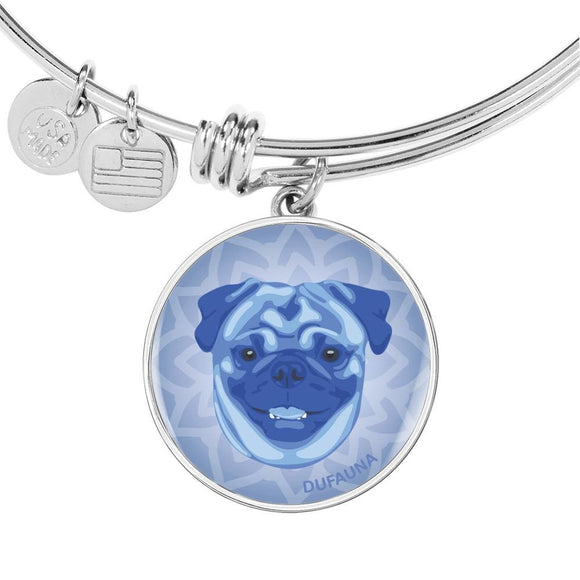 Blue Pug Bangle Bracelet D1 - Dufauna - Topfauna