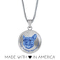 Blue/metal French Bulldogs Make Me Smile Necklace D19 - Dufauna - Topfauna