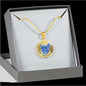 Blue/metal French Bulldogs Make Me Smile Necklace D19 - Dufauna - Topfauna