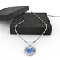 Blue/metal French Bulldogs Make Me Smile Necklace D19 - Dufauna - Topfauna