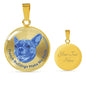 Blue/metal French Bulldogs Make Me Smile Necklace D19 - Dufauna - Topfauna