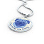Blue/white Pugs Make Me Smile Necklace D19 - Dufauna - Topfauna