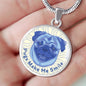 Blue/white Pugs Make Me Smile Necklace D19 - Dufauna - Topfauna