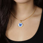 Blue/white Pugs Make Me Smile Necklace D19 - Dufauna - Topfauna