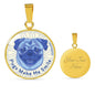 Blue/white Pugs Make Me Smile Necklace D19 - Dufauna - Topfauna
