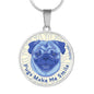 Blue/white Pugs Make Me Smile Necklace D19 - Dufauna - Topfauna