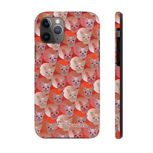 D23 Red Chihuahua iPhone Tough Case 11, 11Pro, 11Pro Max, X, XS, XR, XS MAX, 8, 7, 6 Impact Resistant