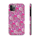 D23 Pink Cat iPhone Tough Case 11, 11Pro, 11Pro Max, X, XS, XR, XS MAX, 8, 7, 6 Impact Resistant