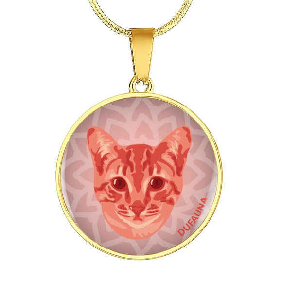 Coral Pink Cat Necklace D1 - Dufauna - Topfauna