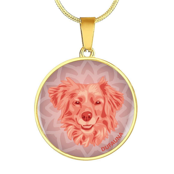 Coral Pink Dog Necklace D1 - Dufauna - Topfauna