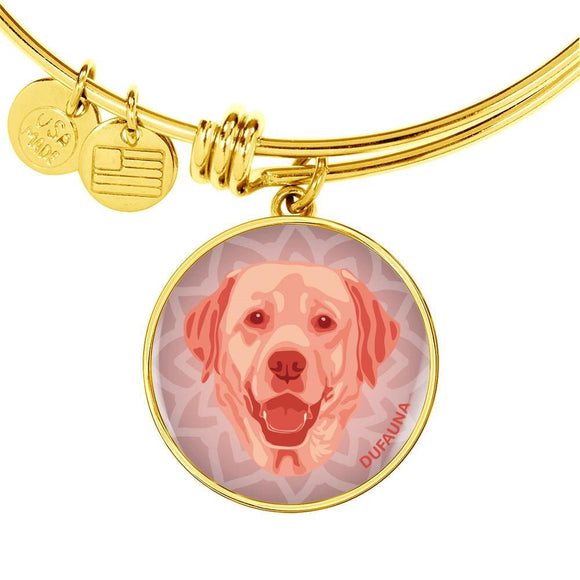 Coral Pink Labrador Bangle Bracelet D1 - Dufauna - Topfauna