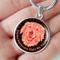 Coral Pink/black Golden Retrievers Make Me Smile Necklace D19 - Dufauna - Topfauna