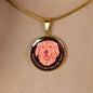 Coral Pink/black Golden Retrievers Make Me Smile Necklace D19 - Dufauna - Topfauna