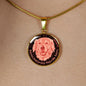 Coral Pink/black Golden Retrievers Make Me Smile Necklace D19 - Dufauna - Topfauna