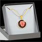 Coral Pink/black Golden Retrievers Make Me Smile Necklace D19 - Dufauna - Topfauna