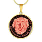 Coral Pink/black Golden Retrievers Make Me Smile Necklace D19 - Dufauna - Topfauna