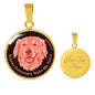 Coral Pink/black Golden Retrievers Make Me Smile Necklace D19 - Dufauna - Topfauna