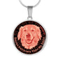 Coral Pink/black Golden Retrievers Make Me Smile Necklace D19 - Dufauna - Topfauna
