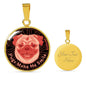 Coral Pink/black Pugs Make Me Smile Necklace D19 - Dufauna - Topfauna