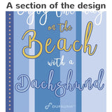 Dachshund Beach Towel Smile Blue 30 X 60 Or 36 X 72 - Dufauna - Topfauna