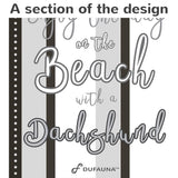 Dachshund Beach Towel Smile White/black 30 X 60 Or 36 X 72 - Dufauna - Topfauna