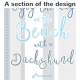 Dachshund Beach Towel Smile White/light Grey 30 X 60 Or 36 X 72 - Dufauna - Topfauna