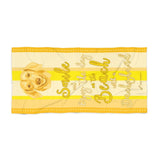Dachshund Beach Towel Smile Yellow 30 X 60 Or 36 X 72 - Dufauna - Topfauna