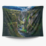 Fjaðrargljufur canyon Polyester Wall Tapestry