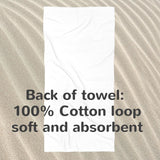 Dog Beach Towel Smile White/black 30 X 60 Or 36 X 72 - Dufauna - Topfauna