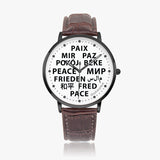 PEACE watch 24 languages - black letters on white