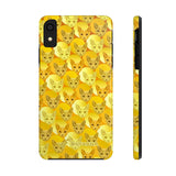 D23 Yellow Cat iPhone Tough Case 11, 11Pro, 11Pro Max, X, XS, XR, XS MAX, 8, 7, 6 Impact Resistant