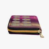 Yellow And Pink Dog Paws Long Type Zipper Purse
