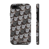 D23 Black Grey French Bulldog iPhone Tough Case 11, 11Pro, 11Pro Max, X, XS, XR, XS MAX, 8, 7, 6 Impact Resistant