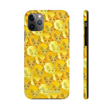 D23 Yellow Cat iPhone Tough Case 11, 11Pro, 11Pro Max, X, XS, XR, XS MAX, 8, 7, 6 Impact Resistant