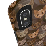 D23 Brown Cat iPhone Tough Case 11, 11Pro, 11Pro Max, X, XS, XR, XS MAX, 8, 7, 6 Impact Resistant