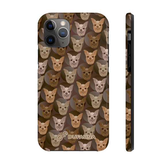 D23 Brown Chihuahua iPhone Tough Case 11, 11Pro, 11Pro Max, X, XS, XR, XS MAX, 8, 7, 6 Impact Resistant