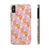 D23 Light Pink Chihuahua iPhone Tough Case 11, 11Pro, 11Pro Max, X, XS, XR, XS MAX, 8, 7, 6 Impact Resistant
