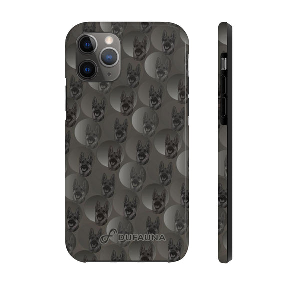 D23 Coal Grey German Shepherd iPhone Tough Case 11, 11Pro, 11Pro Max, X, XS, XR, XS MAX, 8, 7, 6 Impact Resistant